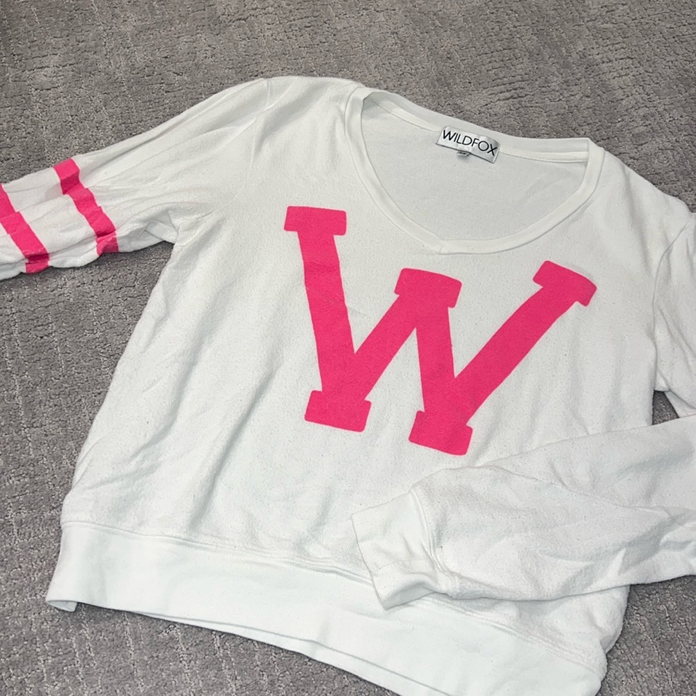Wildfox Cropped Baggy Beach Jumper